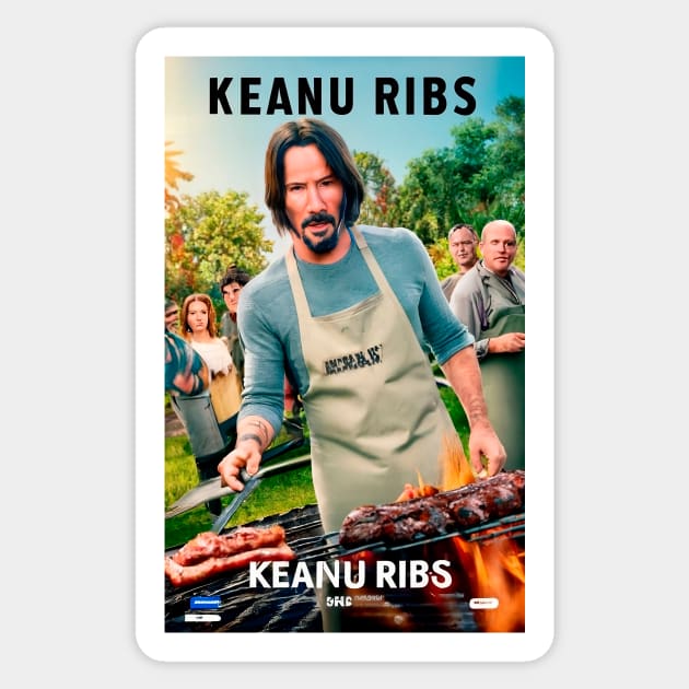 keanu ribs Sticker by Bertoni_Lee